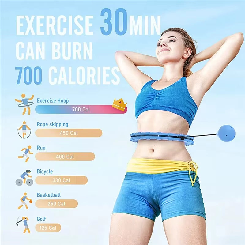 Transform Your Fitness Journey with Our Adjustable Weighted Sports Circle Hoops - Perfect for Weight Loss and Muscle Relaxation!