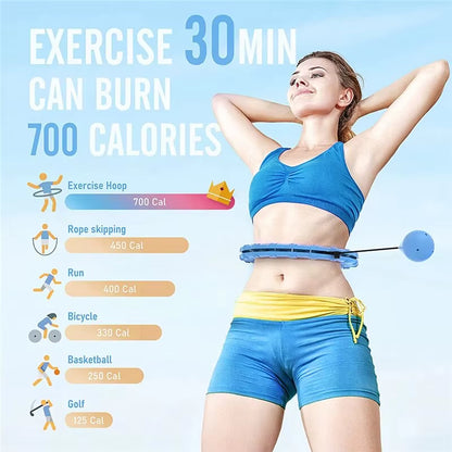 Transform Your Fitness Journey with Our Adjustable Weighted Sports Circle Hoops - Perfect for Weight Loss and Muscle Relaxation!