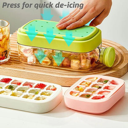 Transform Your Summer with the 2-in-1 Portable Silicone Ice Cube Tray & Bottle - 500/800ML Ice Cube Maker with Straw