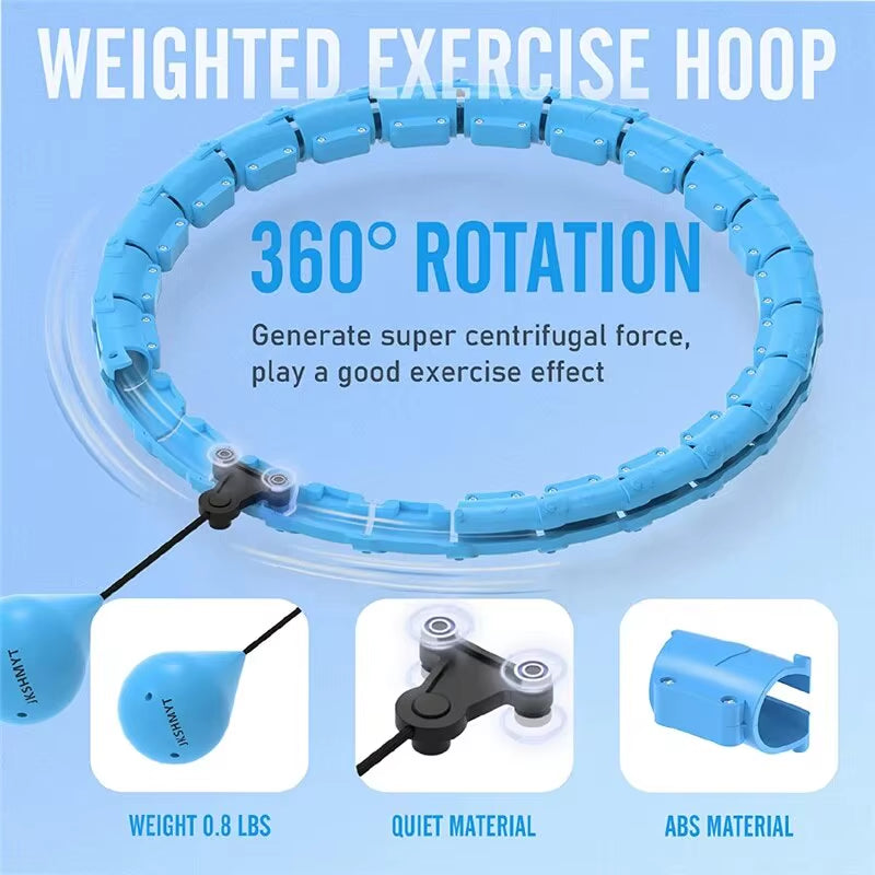 Transform Your Fitness Journey with Our Adjustable Weighted Sports Circle Hoops - Perfect for Weight Loss and Muscle Relaxation!