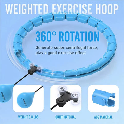 Transform Your Fitness Journey with Our Adjustable Weighted Sports Circle Hoops - Perfect for Weight Loss and Muscle Relaxation!
