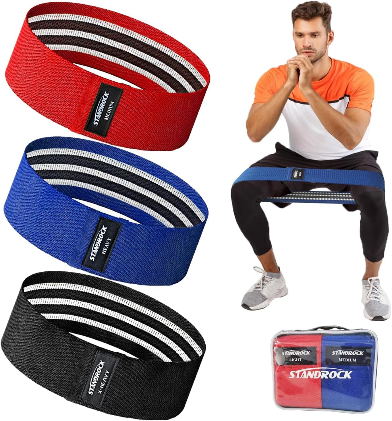 Ultimate Fabric Resistance Bands Set - 6 Versatile Workout Bands for Strength Training and Fitness - Perfect for Home, Gym, and On-the-Go!