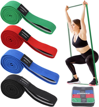 Ultimate Fabric Resistance Bands Set - 6 Versatile Workout Bands for Strength Training and Fitness - Perfect for Home, Gym, and On-the-Go!