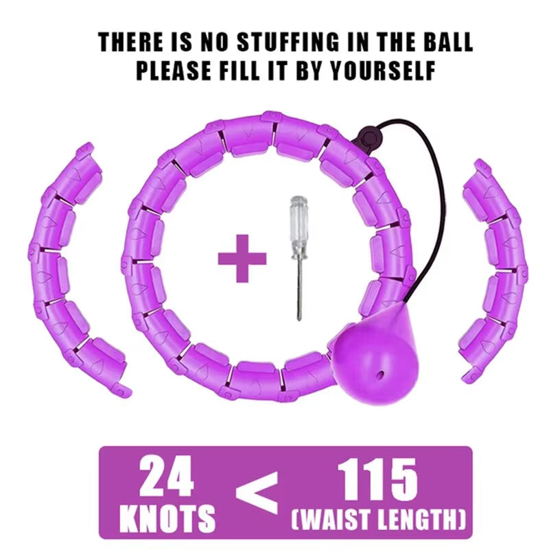 Transform Your Fitness Journey with Our Adjustable Weighted Sports Circle Hoops - Perfect for Weight Loss and Muscle Relaxation!