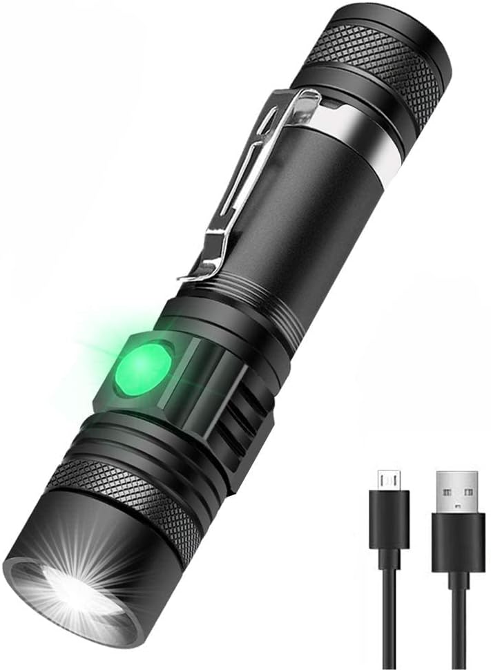 Ultra-Bright Rechargeable LED Tactical Flashlight - Waterproof, Zoomable & Compact for All Your Adventures