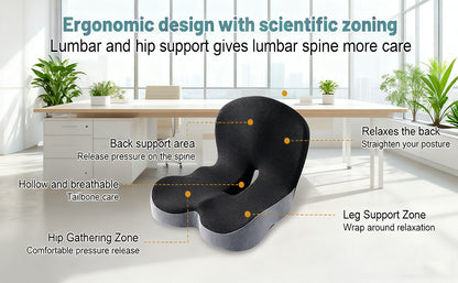 Ergonomic Seat Cushion - Memory Foam Support for All-Day Comfort