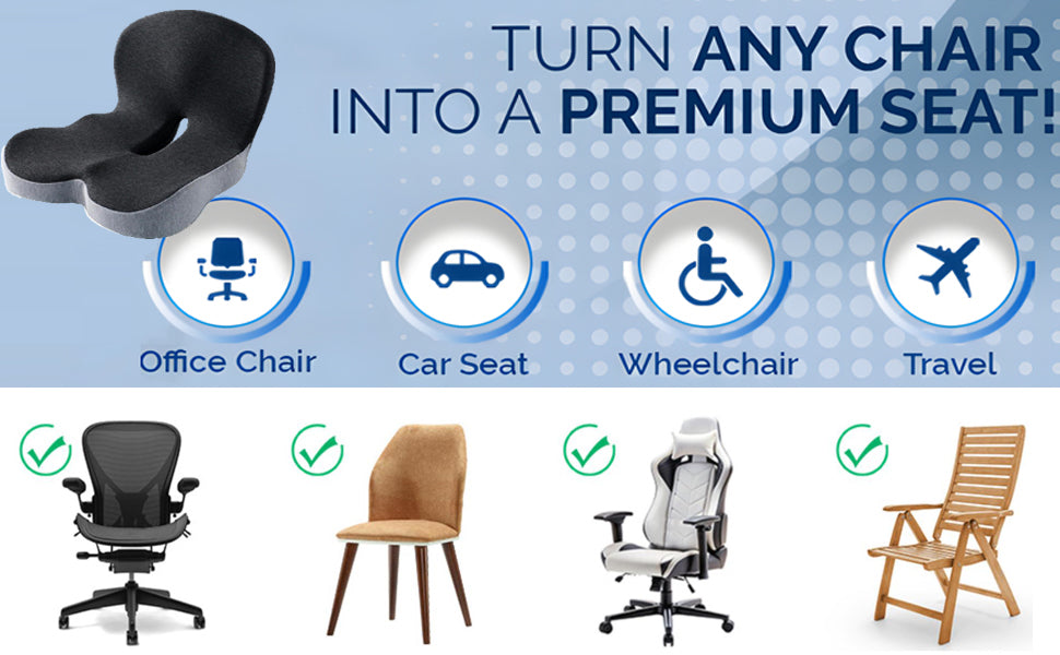 Transform Your Sitting Experience with Our Ergonomic Memory Foam Seat Cushion for Ultimate Comfort