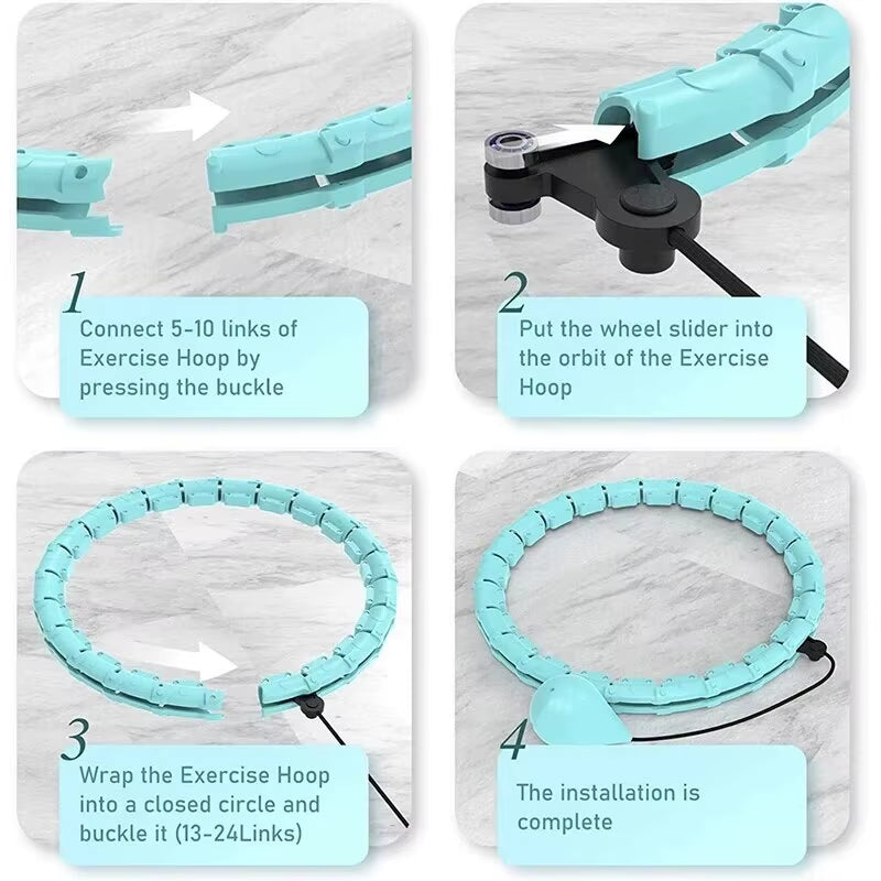 Transform Your Fitness Journey with Our Adjustable Weighted Sports Circle Hoops - Perfect for Weight Loss and Muscle Relaxation!