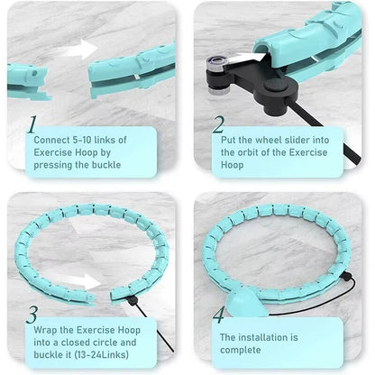 Transform Your Fitness Journey with Our Adjustable Weighted Sports Circle Hoops - Perfect for Weight Loss and Muscle Relaxation!