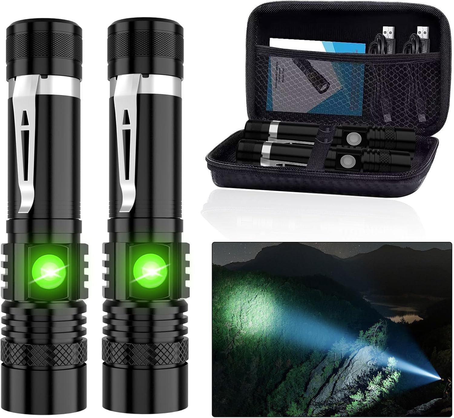 Ultra-Bright Rechargeable LED Tactical Flashlight - Waterproof, Zoomable & Compact for All Your Adventures