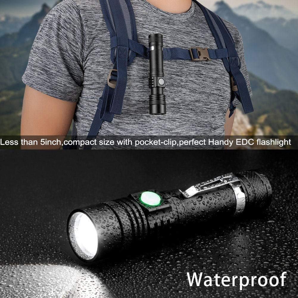 Ultra-Bright Rechargeable LED Tactical Flashlight - Waterproof, Zoomable & Compact for All Your Adventures