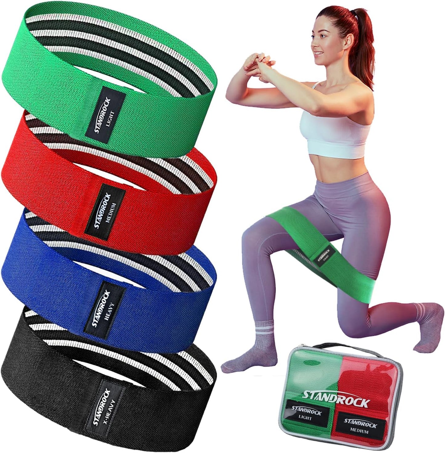 Ultimate Fabric Resistance Bands Set - 6 Versatile Workout Bands for Strength Training and Fitness - Perfect for Home, Gym, and On-the-Go!