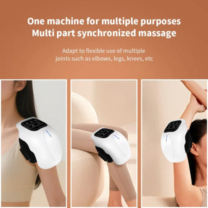 Revolutionary Smart Knee Massager with Heat - 3D Air Compression & Vibration for Ultimate Pain Relief in Your Knees, Elbows, and Shoulders - USB Rechargeable & Wireless