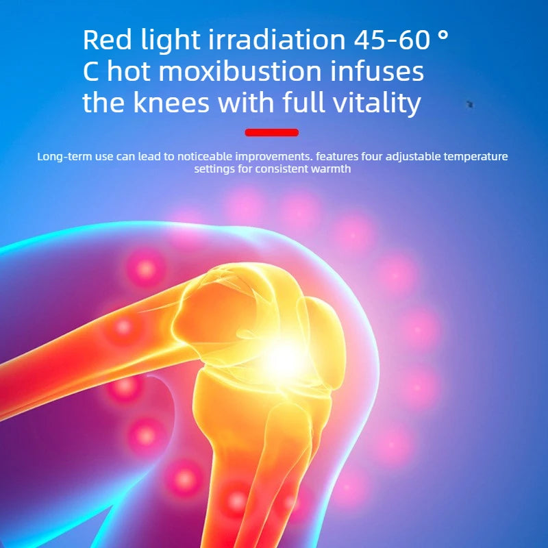 Revolutionary Smart Knee Massager with Heat - 3D Air Compression & Vibration for Ultimate Pain Relief in Your Knees, Elbows, and Shoulders - USB Rechargeable & Wireless