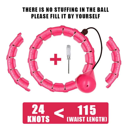 Transform Your Fitness Journey with Our Adjustable Weighted Sports Circle Hoops - Perfect for Weight Loss and Muscle Relaxation!