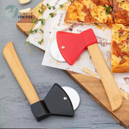 Stainless Steel Pizza Cutter Wheel with Bamboo Handle