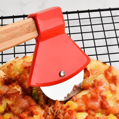 Stainless Steel Pizza Cutter Wheel with Bamboo Handle