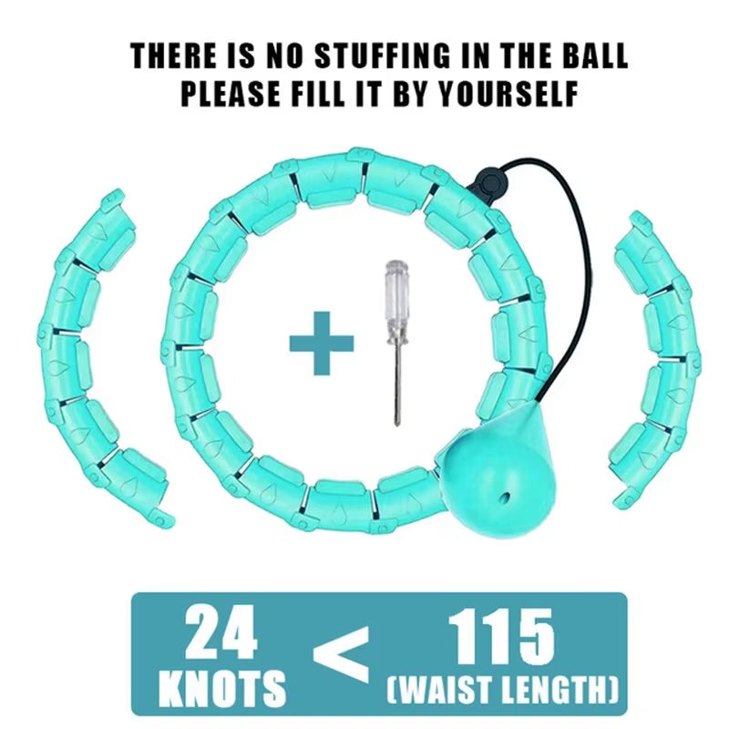 Transform Your Fitness Journey with Our Adjustable Weighted Sports Circle Hoops - Perfect for Weight Loss and Muscle Relaxation!