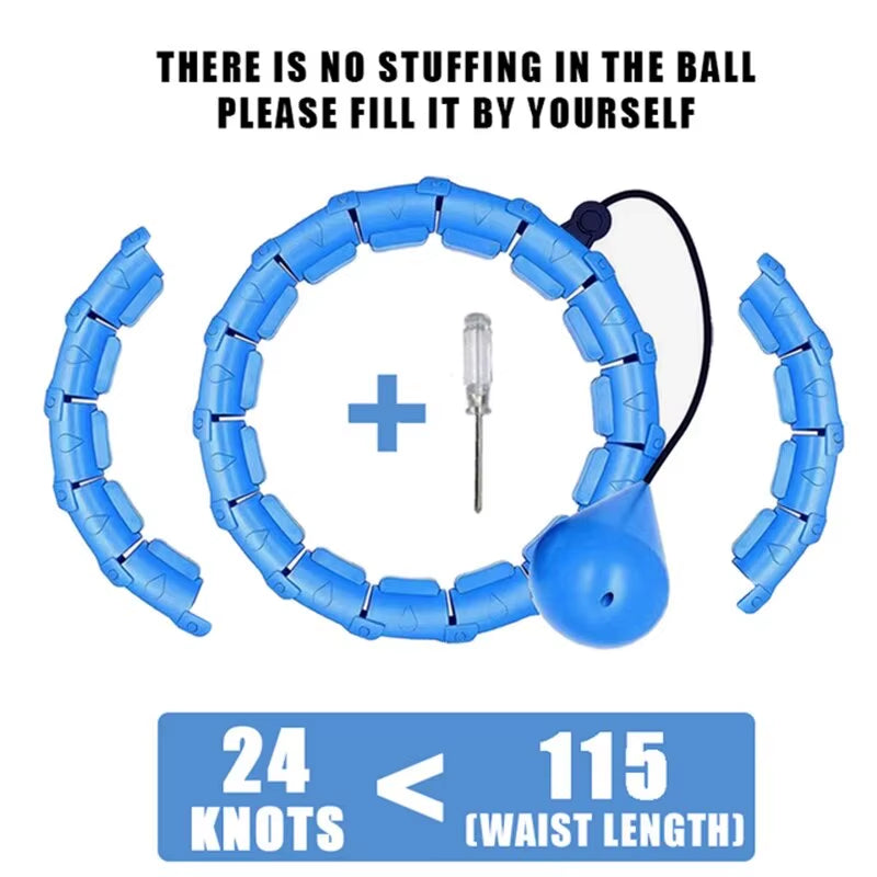 Transform Your Fitness Journey with Our Adjustable Weighted Sports Circle Hoops - Perfect for Weight Loss and Muscle Relaxation!
