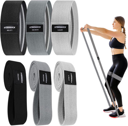 Ultimate Fabric Resistance Bands Set - 6 Versatile Workout Bands for Strength Training and Fitness - Perfect for Home, Gym, and On-the-Go!