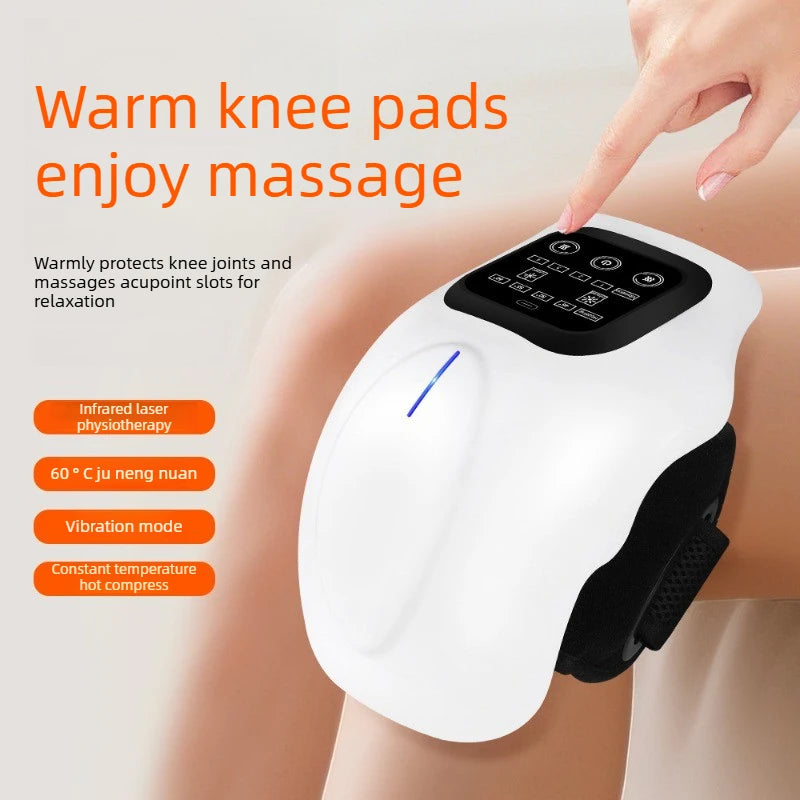 Revolutionary Smart Knee Massager with Heat - 3D Air Compression & Vibration for Ultimate Pain Relief in Your Knees, Elbows, and Shoulders - USB Rechargeable & Wireless