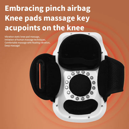 Revolutionary Smart Knee Massager with Heat - 3D Air Compression & Vibration for Ultimate Pain Relief in Your Knees, Elbows, and Shoulders - USB Rechargeable & Wireless